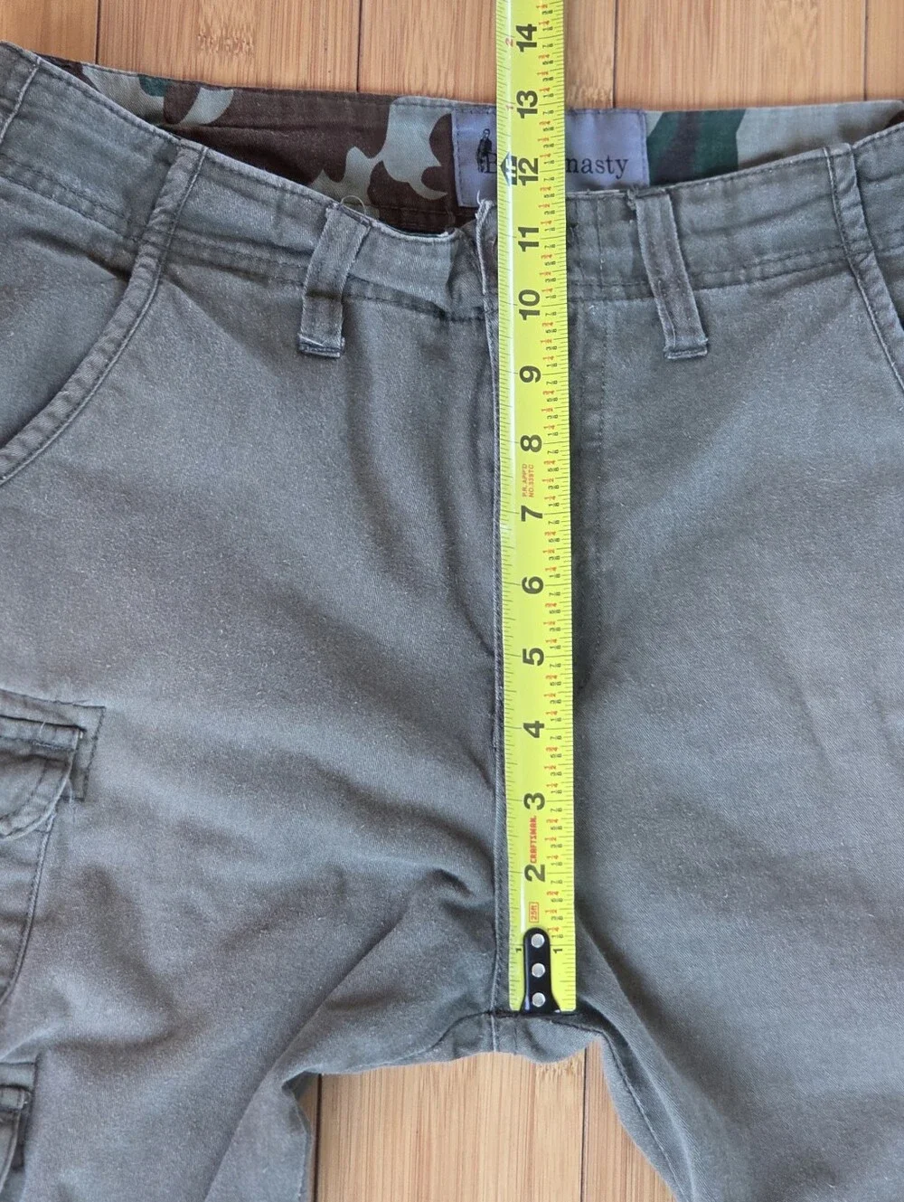 Byn Dynasty Army Green Cargo Shorts 30 Grunge Skater Streetwear Outdoor Gorpcore